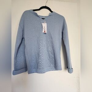 NWT Merokeety Periwinkle Blue Cotton Sweater Size Medium